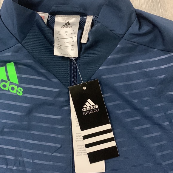 🆕Adidas Climacool Youth Small Navy Blue Boy’s Jacket - Picture 2 of 5